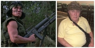 а чего про индейца Билли нет? актер  Сонни Лэндэм

- В начале своей кинокарьеры был актером порнографических фильмов.
- Баллотировался на пост губернатора штат Кентукки, но проиграл выборы.
- Получил роль в фильме «Хищник» с одним условием: страховая компания настояла на том, чтобы круглые сутки около него находился телохранитель. Однако телохранитель должен был охранять не его, а других актеров, так как Сонни был большим любителем подраться...

умер в 2017, 76 лет