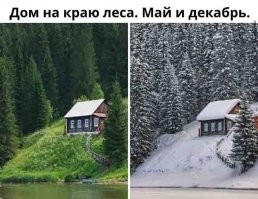 Май??? Вы серьезно? Где вы в мае видели траву высотой полметра, при том, что в декабре уже стоит лёд и пол метра снега???