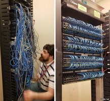 На правом фото вообще другая стойка, админ, судя по всему, уволился нафиг из свинской конторы и устроился в нормальную. Справа - результат