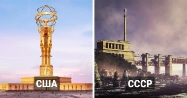 Что ни говори, а "тлетворное тоталитарное советское влияние" простиралось (и простирается) столь далеко, что затрагивает климатические и астрономические аспекты жизни. Иначе и не могу объяснить, ну, почему в "цивилизованных свободных странах с демократическими ценностями" всегда небо голубое, атмосфера лучезарная, люди с крылышками, ну, просто, рай,а в СССР (а впоследствии в России) всегда свинцовое небо (даже в Крыму), грязно-зелёная мутная атмосфера, серые злобные лица людей и уродливые фасады домов? Почему так? Не понятно.