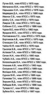 Во времена СССР все эти люди были членами КПСС. Платили партвзносы, клялись в верности делу Маркса-Ленина, на партсобраниях вопили про светлое коммунистическое будущее. Наступил 1991 - и все они внезапно стали капиталистами, православными и антикоммунистами. Если это не предательство, то что это?