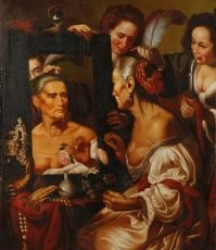 Бернардо Строцци. Старая кокетка.