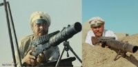 ДП-27 с сошками от немецкого МГ-34/42, и фальшнакладкой на диск. Видно рукоятку заряжания и высокостоящий диск. У Льюиса диск практически заподлицо с кожухом.