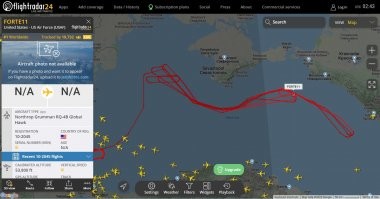 Чего-то борта RQ-4B Global Hawk "FORTE11"над Чёрным морем  на флайрадаре не видно.. Засекретили?