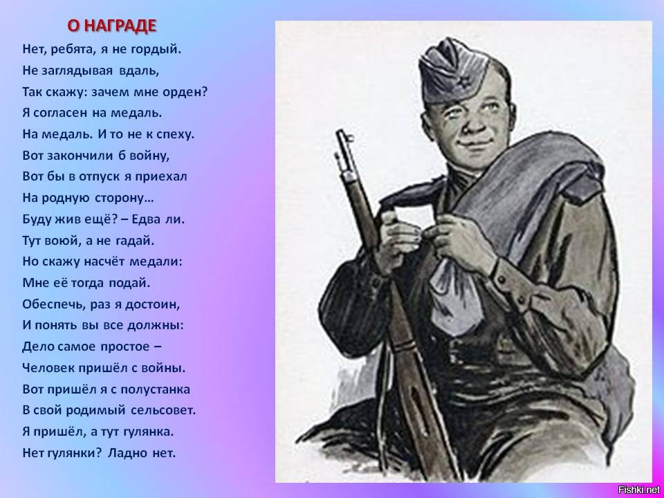 Военные стихи твардовского