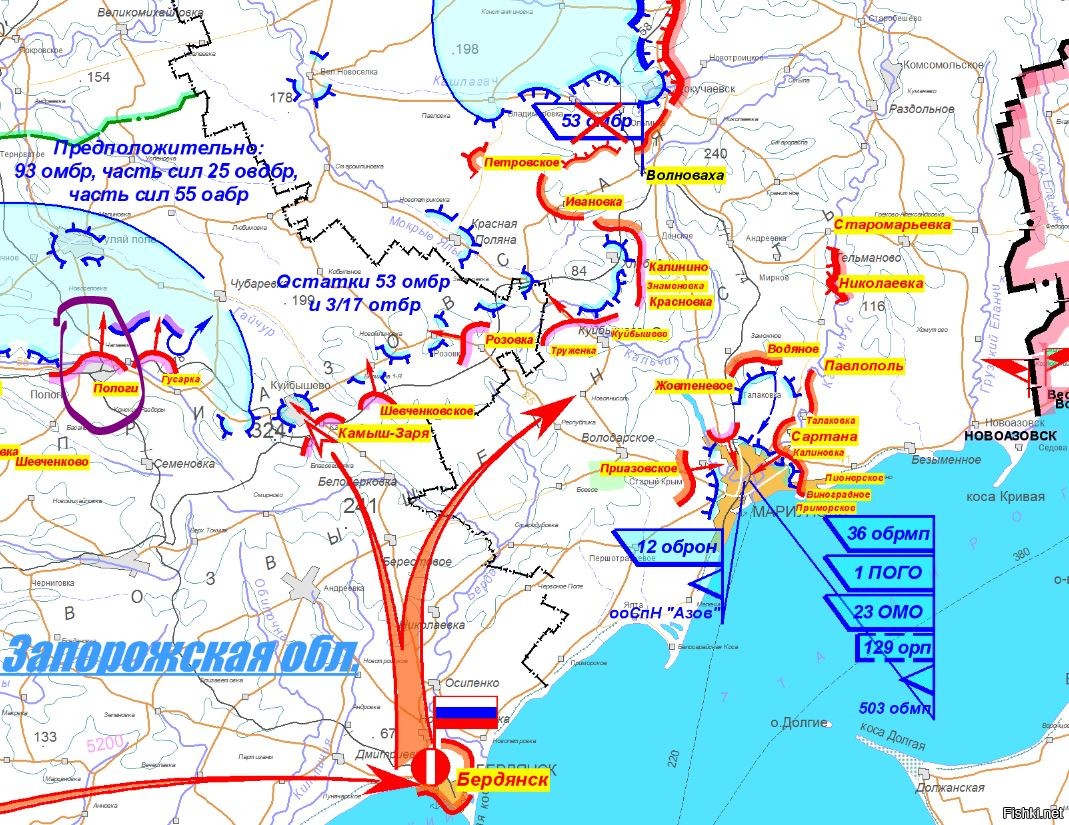 Михайловка запорожская область карта боевых действий