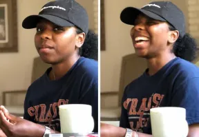 Зря он ей это сказал.С закрытым ртом она не так похожа на обезьяну.