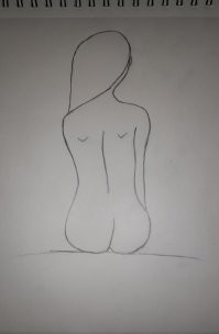 Учимся рисовать сидящую девушку