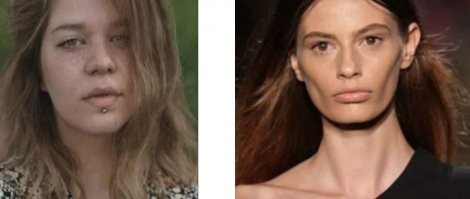Хм... И чего заминусили. 
Нормальное лицо. 

Вкусы у всех разные. 
Не всем сушеные воблы нравятся. 
Лишний вес, конечно плохо, но если немного займётся собой и похудеет, то и хорошо будет. 

Вот, для сравнения, что лучше? 
Вторая - типа модель и всё такое...