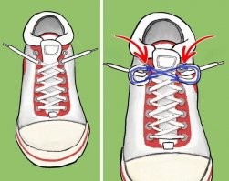 18. "Дополнительное отверстие в беговых кроссовках называется «пяточным замком» и помогает предотвратить образование мозолей"

Внимательно приглядевшись я попал в цикл:
