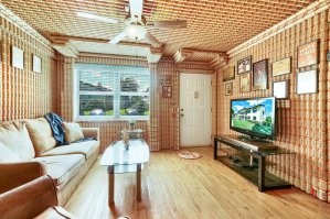 Подарите мне пожалуйста дом, а я уже его украшу, как надо.
2 - 3 Фото: Обои из натуральных пивных банок.