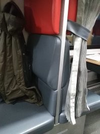 Прокатился на таком, удобств стало больше, факт. Но появилось и такое, что считаю откровенной тупостью РЖД, а именно:
1. Урезанные третьи полки , можно положить лишь один чемодан. На  боковушке лишь одно такое место на двоих, откровенный маразм разработчиков.  Ау, РЖД, у нас люди в поездах с багажом ездят, не знали ???
2. На боковом нижнем месте мягкие подушки съедают сантиметров 15 лежбища. Ноги не выпрямить, ну, свинство так людям делать, фактически - гадить. На верхней так подушки не мешают, поэтому торчащие в проход ноги - лишь с нижних полок сбоку. 
3. Включатель света на боковушке нижней сделан низко, ночью во сне он легко включается плечом или ногой, тот ещё подарок просыпаться от светового удара ночью. Неужели была проблема поставить выше так, чтобы исключить случайность ? Или очередная безмозглость, так я считаю
4. Все помнят шум от электрорукосушителя, который больше напоминает запуск турбины ? Здесь в туалете стоит такой же и срабатывает от сенсорного датчика, все скомбинировано в одном гусаке с ,,рогами" над умывальником. Днём терпимо, в ночной же тишине запуск от посещения кем-либо отхожего места будит изрядное количество людей, хотя выдают и полотенца в комплекте спального белья.