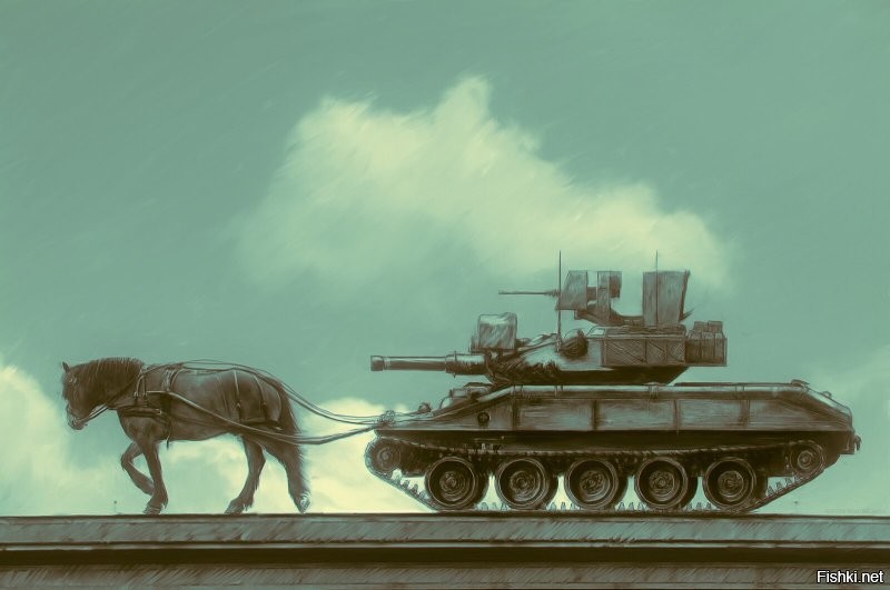 НАТОвские танки теперь лошадьми таскать будут? Или на дровах ездить умеют