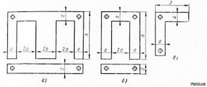Чертеж магнитопровода трансформатора