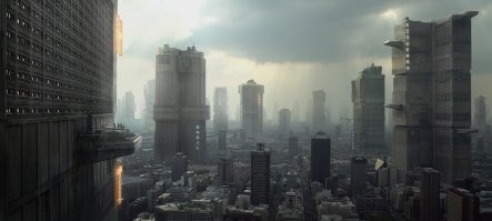 Больше к зданиям из судья Дредд (Gadge Dredd).
Вон сколько драмтеатров понастроили