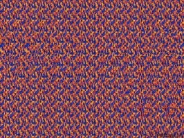 Пишут, кота тут видели. Не...кота не видел. Тут другое. С чего- то решил посмотреть  на это изображение "расфокусированным зрением", как стереокартинки смотрят.Типа таких, как ниже. 
В какой- то момент "погрузился" в стереоизображение, картинка обрела объем, полосы начали двигаться вверх- вниз, как лента конвейера. Прикольно!! Отвожу глаза от картинки.... Пляяя!!!! Чуть не обос..ался!! Я сломал свои глаза!!! Реально, в зобу дыхание спёрло! Всё на мониторе как будто на грубом картоне нарисовано. Всё в мелком муаре....  Минуты через 2- 3 отпустило. Аккуратно! Не повторяйте.