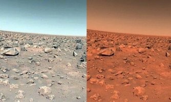 Пиндосы упорно применяют красный светофильтр. Хотя на Марсе, нет такой красноты.