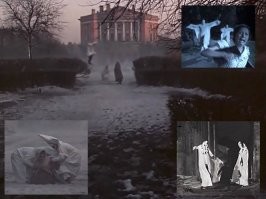 В 1918 - 20 годах в Петрограде орудовала целая банда "попрыгунчиков". 
Из Вики : 

"Попрыгунчики» преступная группировка, совершавшая разбойные нападения в 1918 1920 годах в Петрограде. В тёмное время суток преступники, одетые в белые саваны и колпаки, нападали на одиноких прохожих. После оказанного психологического давления преступники грабили беспомощную жертву. Название банда получили от манеры нападать на жертв прыжками (выпрыгивали из-за заборов, окон первого этажа и т. д.), причём «попрыгунчики» использовали особые пружины, прикреплённые на обувь, а также ходули. Руководил бандой «попрыгунчиков» Иван Бальгаузен, уголовник, имевший криминальный стаж ещё до революции; численность группировки достигала двадцати человек, а число известных эпизодов разбойного нападения превышало сотню. Весной 1920 года банда была арестована, сам Иван и один из его товарищей были расстреляны, а большинство участников банды отправлено в лагеря."