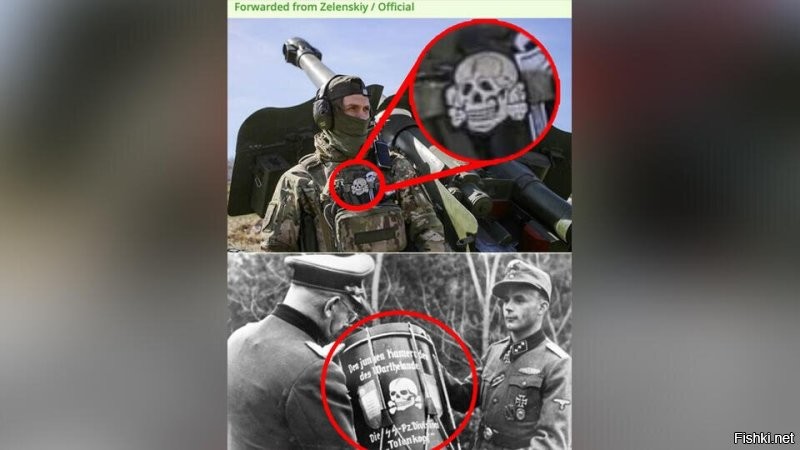 Наверное также стоит упомянуть пост Зеленского с поздравлением с 9-ым Мая где изображен солдат ВСУ с нацистким символом