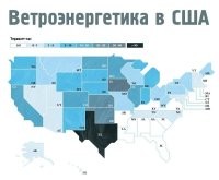 Если сравнить две карты:
По количеству казней

И по ветроэнергетике

То становится понятна закономерность почему Техас впереди страны всей. . 
P. S. Правда всю малину портит тот факт, что там делают смертельную инъекцию.)