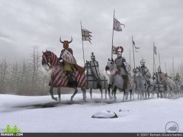Упс.... 
Хочется порадоваться за хороший аттестат оппонента, но никак 
Всем хорошо учившимся в школе известно, что викинги носили не рогатые шлемы, а шапки из жесткой кожи. 
И что рогатые шлемы носили кельты, а затем тевтонцы с филиалами. 
На первом фото карта ливонского ордена на территории будущей прибалтики, а ниже крестоносцы - тевтонцы/ливонцы. 
Про рогатые шлемы викингов не смешно, знаете ли ...