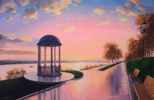 Картины красивые. Художник нашел свой стиль и это здорово, но я бы выделил из всех картин только одну. Все остальные, удивительно однообразны.