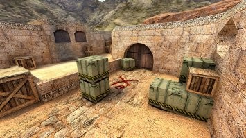В изначальной контре (Counter-Strike) вроде до версии 1.6, карты именовались приставка de_(defuse), cs_(Hostage Rescue), ctf_(capture the flag) итд.
Т.е. карта Dust 2 звучала как de_dust2
В современной контре, вроде она идёт как GO, карты уже просто называются просто Dust 2.
Приставка  de_ и прочие, рудимент прошлого, для таких стариканов как я, которые играли ещё в компьютерных клубах и на заре домашних локальных сеток, когда кто-то создавал сервер в игре или при помощи amx мода. 
de_Kazarma - шутка про вымышленную игровую карту, куда маманя  хочет отправить свою корзиночку с виртуальной вселенной в реальную.