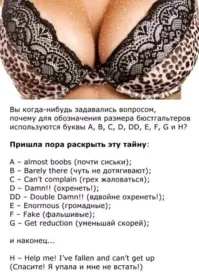 Как доказывает опыт, сиськам от D до H, оказываешь предпочтение до 35 лет. После - только B и C.