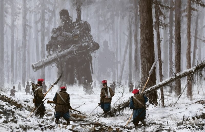 Холодной зимой поляки идут в лес за хворостом