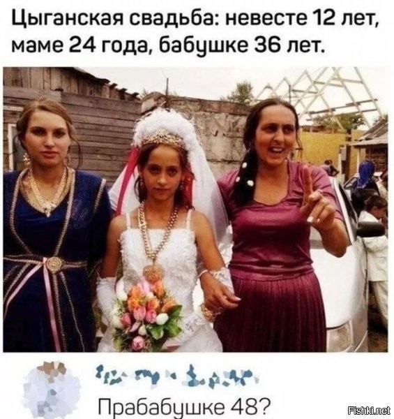 Невесте 12 лет - но при этом она уже мать троих детей...