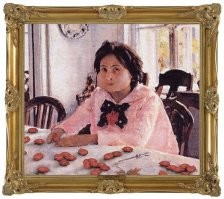 Дорисованная  "Девочка с персиками"