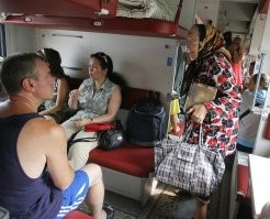 Нет такого в поездах.Это миф