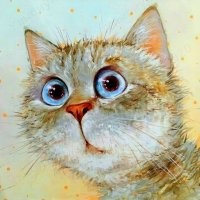 Милая улыбка дружелюбного котика