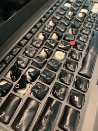 не рас уже рассказывал как я тоже залил ноут кофе и сушил его китайским феном, там тоже пара клавиш поплавились, а некоторые отлетели НО ноут до сих пор в рабочем состоянии) единственно перестали работать стрелки лево\право