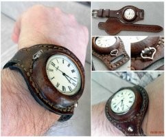 у товарища сухова был специальный ремешок для ношения карманных часов на руке... так что по теме не зачет...