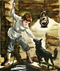 Вспомнилась литературная классика "Тёма и Жучка". Мальчик вытащил собачку  из старого колодца.