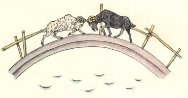 Регу не надо было газ в пол давить при виде барана, а потом когда уже остановился, решил дальше бодаться, говоря что не торопится.
Вот иллюстрация на тему, не вижу разницы. Наверняка у какого-то барана есть преимущество.