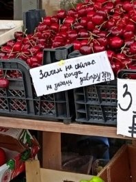 Кличко теперь черешней торгует?)