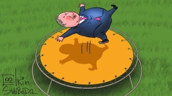 Это все потому, что у него батута нету...