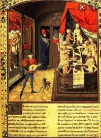 Не устали ещё эту пургу нести?
Даем слово Фернану Броделю ("Структуры повседневности: возможное и невозможное"):

- Бани, давнее наследие Рима, были правилом во всей средневековой Европе - как частные, так и весьма многочисленные общественные бани, с их ваннами, парильнями и лежаками для отдыха, либо же с большими бассейнами,с их скученностью обнаженных тел, мужских и женских вперемежку. Люди встречались здесь столь же естественно, как и в церкви; и рассчитаны были эти купальные заведения на все классы, так что их облагали сеньориальными пошлинами наподобие мельниц, кузниц и заведений питейных. А что касается зажиточных домов, то все они располагали "мыльнями" в полуподвалах; тут находились парильня и кадки - обычно деревянные, с набитыми, как на бочках, обручами. У Карла Смелого был редкостный предмет роскоши: серебряная ванна, которую за ним возили по полям сражений. После разгрома под Грансоном (1476г) ее обнаружили в герцогском лагере.