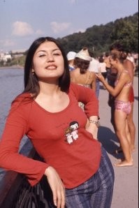 1975. Ганс Рудольф Утхофф в воскресный день на Москве-реке.