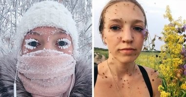 Якутия, посёлок Усть-Нера: летний вид на полюс холода