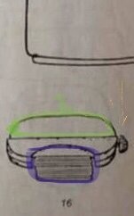 1. Заводная головка. Ее размеры и формы бывают разные. На одних из моих часов она конусообразная, что при боковой проекции даёт треугольник, хоть и с более низкой вершиной, чем в приведённом примере).
2. Выпуклое стекло, которое очень часто встречалось на старых наручных часах. Опять же форма и размеры могут быть разными (квадрат, прямоугольник, овал, круг, многоугольник). Стекло может быть плоским, выпуклым.
3. Браслет.

Все мои доводы могут быть ошибочными. Если Вы достаточно убедительно аргументируете свой вариант, я буду склонен пересмотреть свои взгляды.