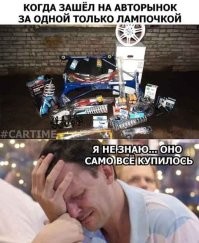 А лампочку так и не купил...