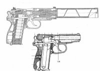 <<< особенный пистолет Макарова, а именно Бесшумный (он же 6П9). От классического ПМ >>>

в ПБ только ударно-спусковой механизм и магазин.



ТП-82 разработан для космонавтов - без различия, офицер или гражданский, учили обращаться с ним всех членов экипажа.