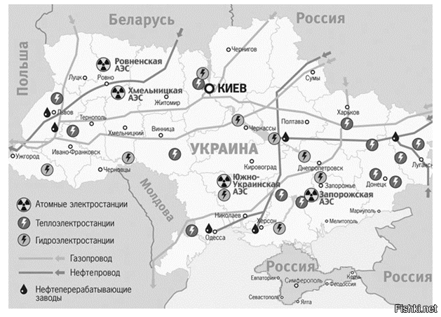 Нефтеперерабатывающие заводы карта
