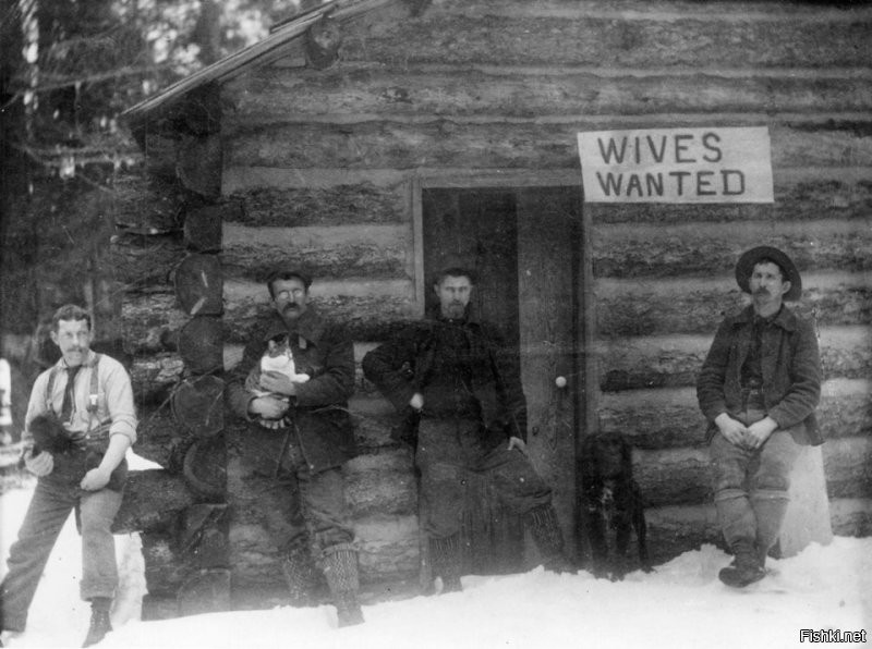 Американские поселенцы делали фото для объявлений в европейских газетах.
Это Монтана, США, 1901.