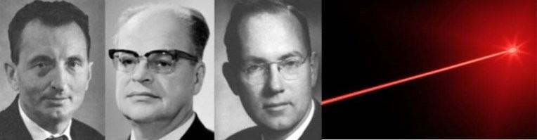 Владимир Зворыкин - телевидение.
Александр Прохоров, Николай Басов и Чарльз Таунс - лазер. (Басов и Прохоров без Таунса - мазер).