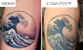 Даже обычные простые татухи выглядят красиво, ярко и сочно, когда их только нанесут. Но пройдет всего год, и они все становятся блеклыми серо-размытыми мутными пятнами без четких краёв, в которых не сразу поймешь, что вообще изображено. Чего уж говорить о таких HD татуировках, где каждый, извините, "пиксель" играет свою роль.