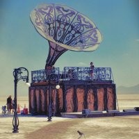 Красивые инсталляции на Burning Man.